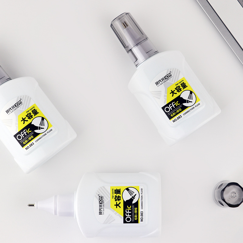 现代美083大容量笔刷两用办公修正液涂改液改正液修正液厂家直销产品图