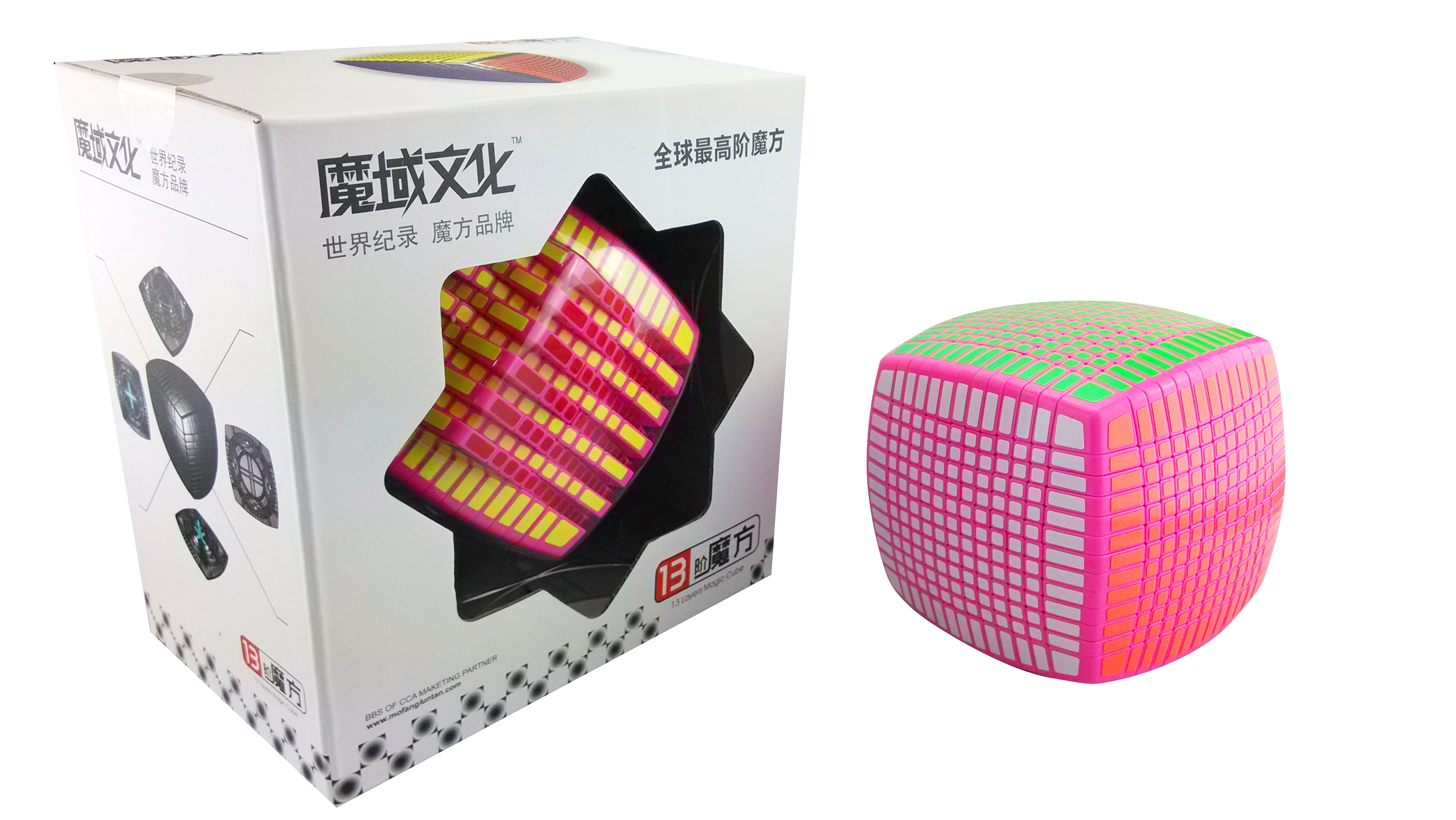 厂家直销魔域比赛级十三阶魔方（粉红色）