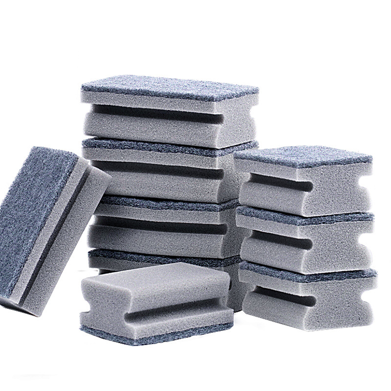 Thickened I-shaped sponge scouring pad for kitchen cleaning, double-sided sponge block for scrubbing POTS, dishes and dishwashing cloth details Picture
