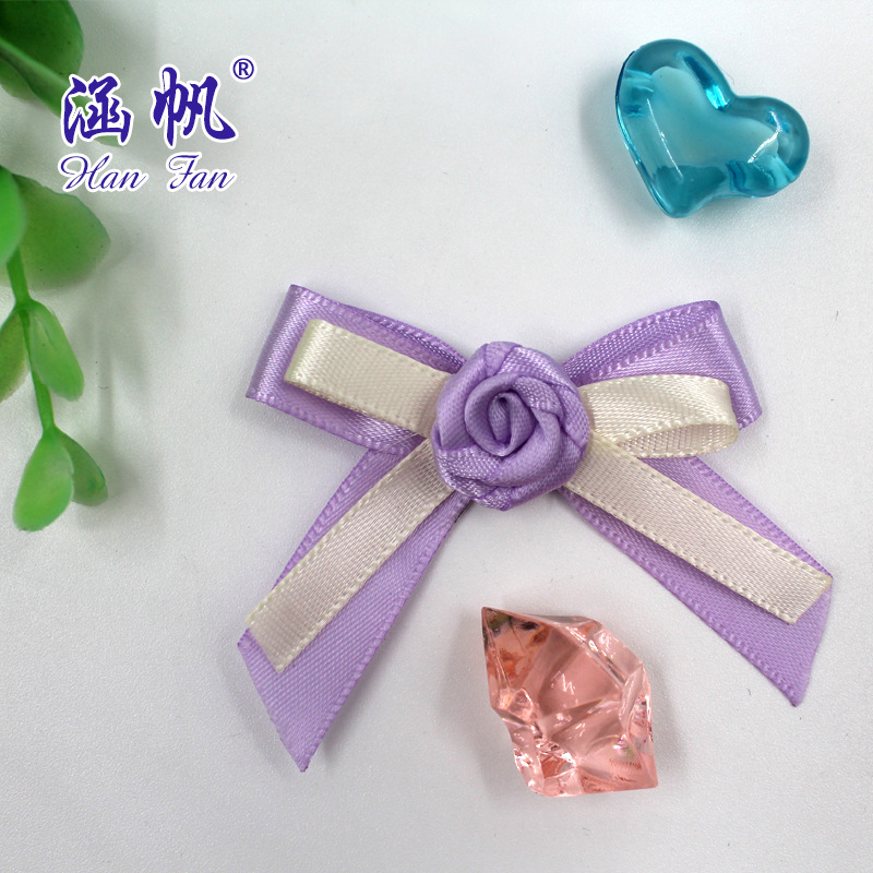 双层粘花蝴蝶结礼盒包装 服装装饰 婚礼专用 厂家直销