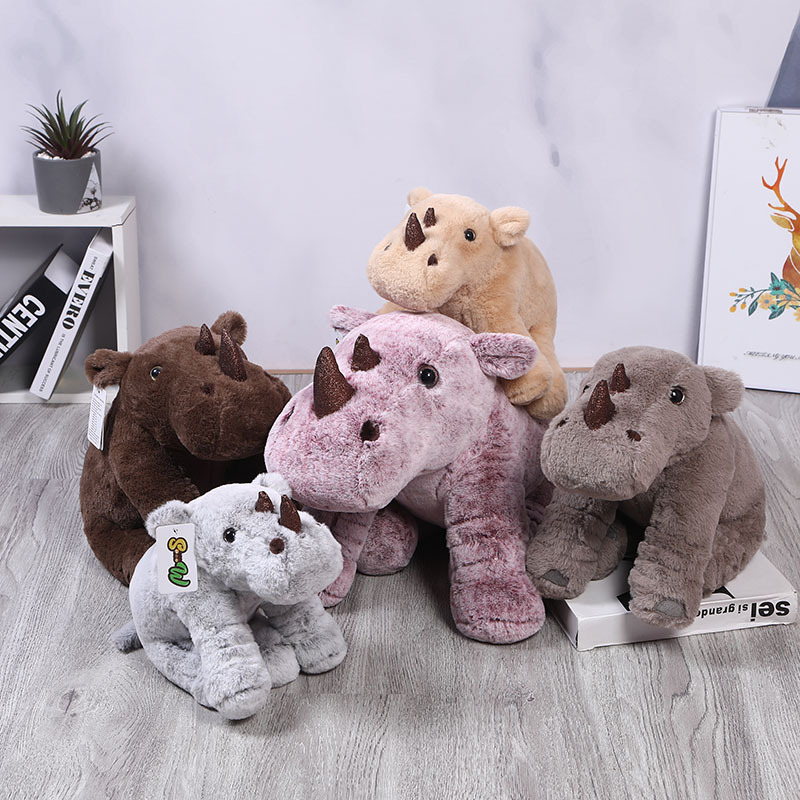 犀牛毛绒玩具公仔玩偶 多尺寸 多颜色 支持定制 可加LOGO