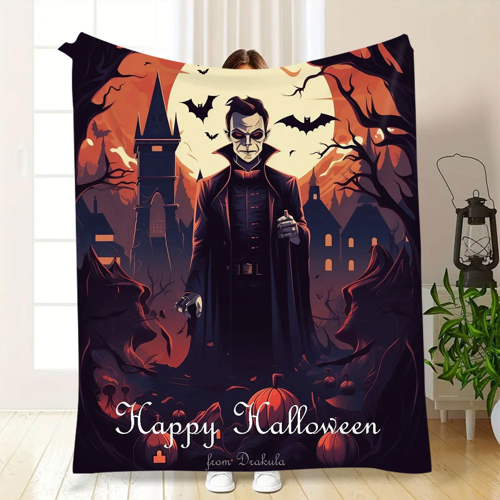 【 Elsie 】 Customized flannel blankets, Halloween blankets, digital printed cover blankets, bed sheets, nap sofa blankets details Picture