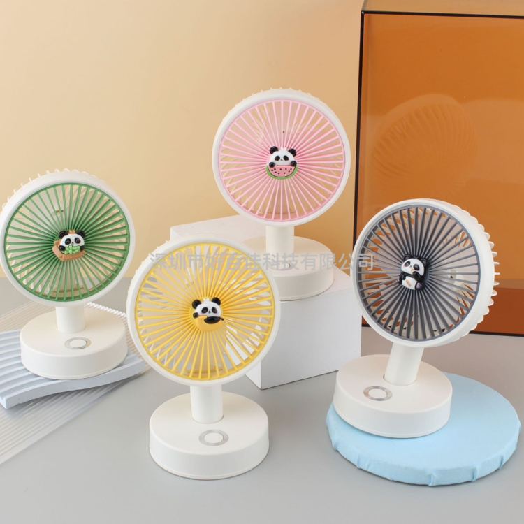 熊猫台式彩灯三档电风扇
