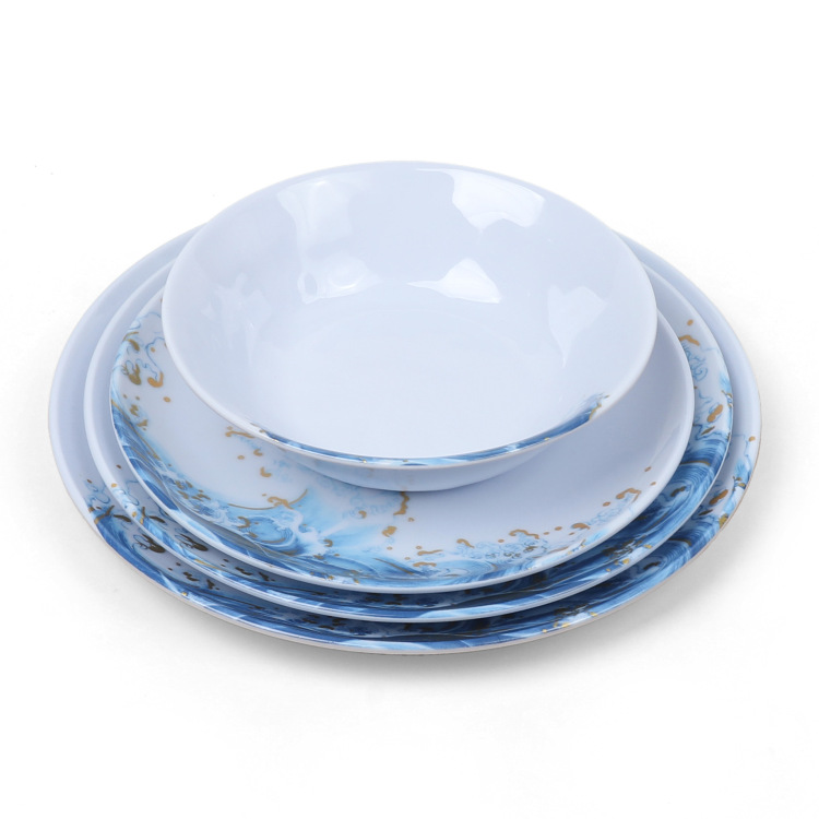 Export melamine tableware, noodle bowls, imitation porcelain soup bowls, plastic large bowls, commercial noodles, soup noodles, spicy hot pot bowl noodle restaurants full figure