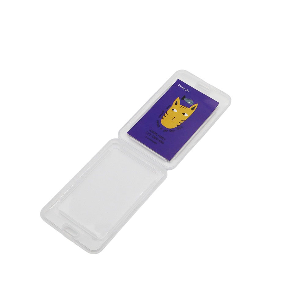 Plastic ID card holders, large-capacity cards, student meal cards, campus cards, access control cards, name tags with lanyards, transparent employee covers details Picture