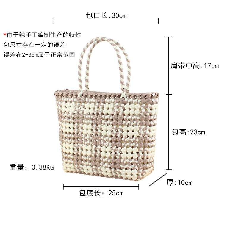 一件代发新款马卡龙色简约手拎包炫彩购物篮子防水沙滩包洗澡浴筐           Application Scenario