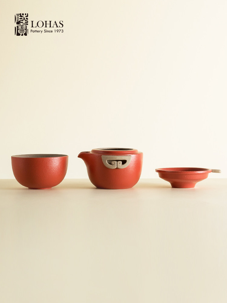 Lu Bao Yang Yang Xi Qi Kuaike Cup with Tea Filter Tea Set, Birthday Gift for the zodiac Goat, one pot and one cup Tea set Gift Box details Picture