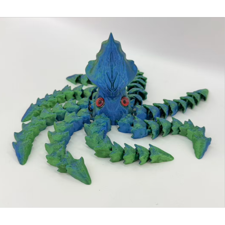 26*8cm3D打印章鱼玩具 关节可动 创意潮玩玩具细节图
