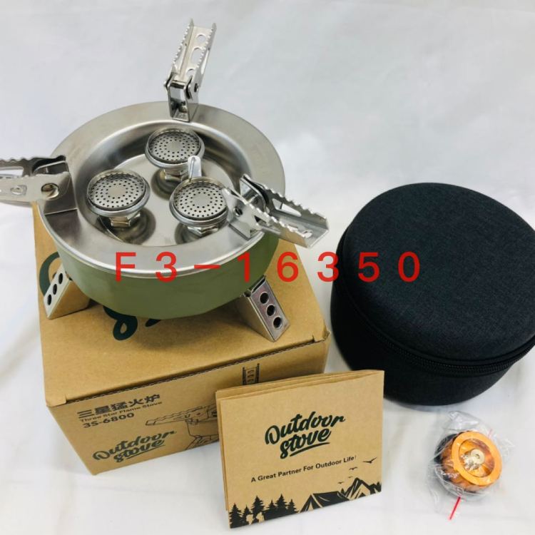 Outdoor portable three-core high-flame stove, camping, self-driving tour gas stove, picnic and camping gas three-head stove, source factory, source factory Application Scenario