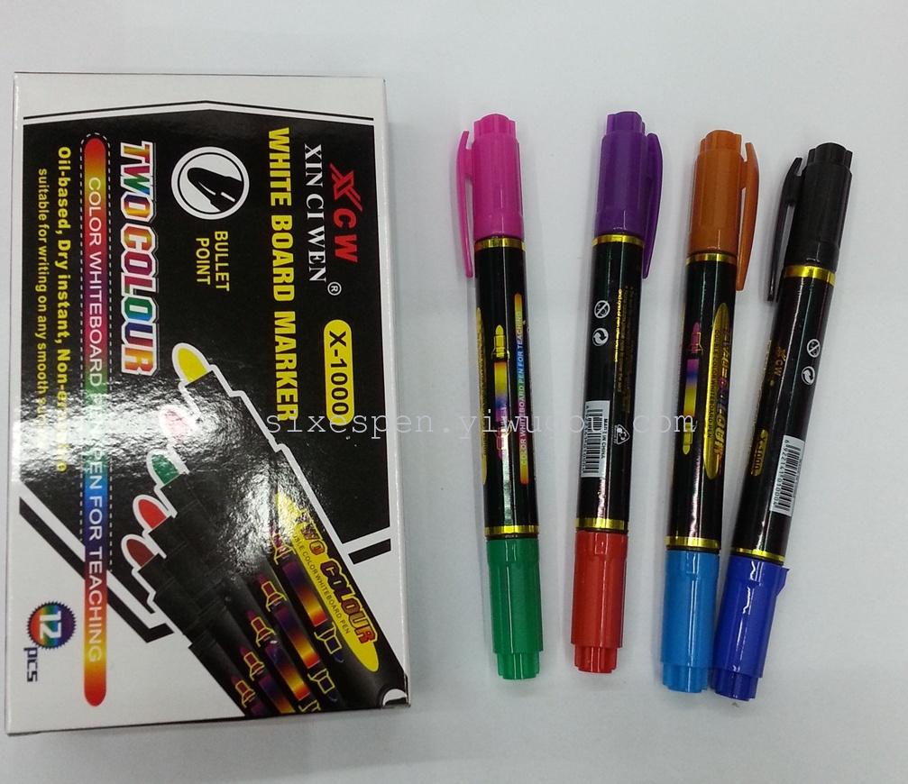 Four high-quality white marker pens TL-906 in PVC bags