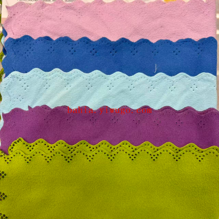 Plain lace glass cloth cleaning cloth, household dust-removing cleaning cloth, kitchen dishwashing cloth, wiping cloth details Picture