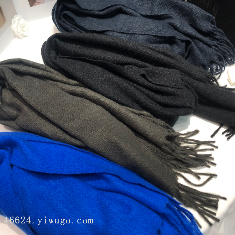 Cross-border scarf wholesale e-commerce live streaming supply chain supply 39 monochrome series, plain Oreo Item Picture