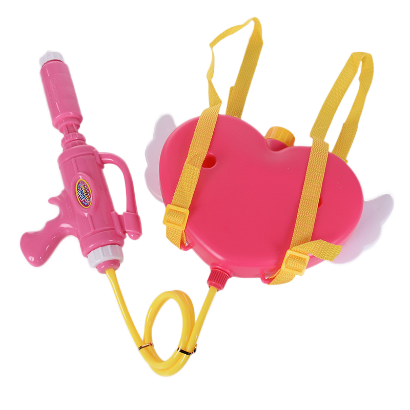 儿童背包水枪玩具 夏日儿童爱心天使翅膀背包水枪沙滩玩具批发