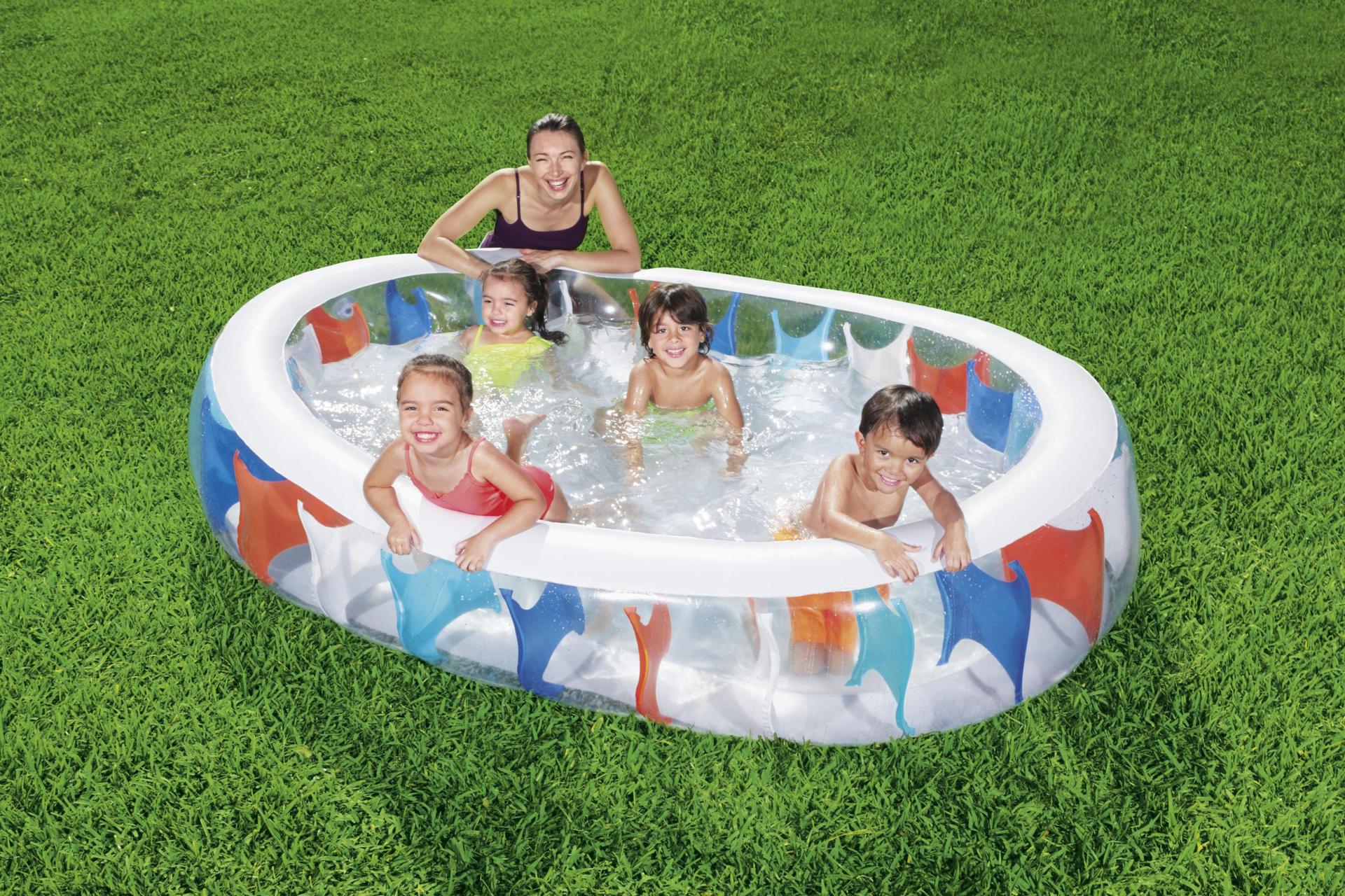 Bestway54066椭圆形水池 儿童充气水池 家庭游泳池54066