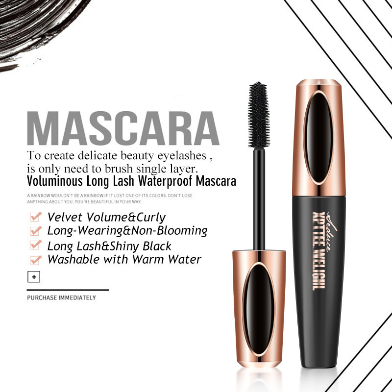 Full, waterproof, non-fading, dense wavy long 4D eyelash mascara details Picture