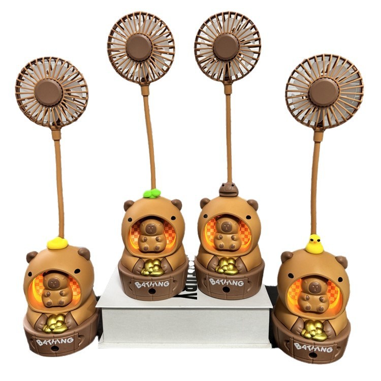 A popular two-speed USB charging desktop cartoon fan and pencil sharpener desktop fan in foreign trade Application Scenario