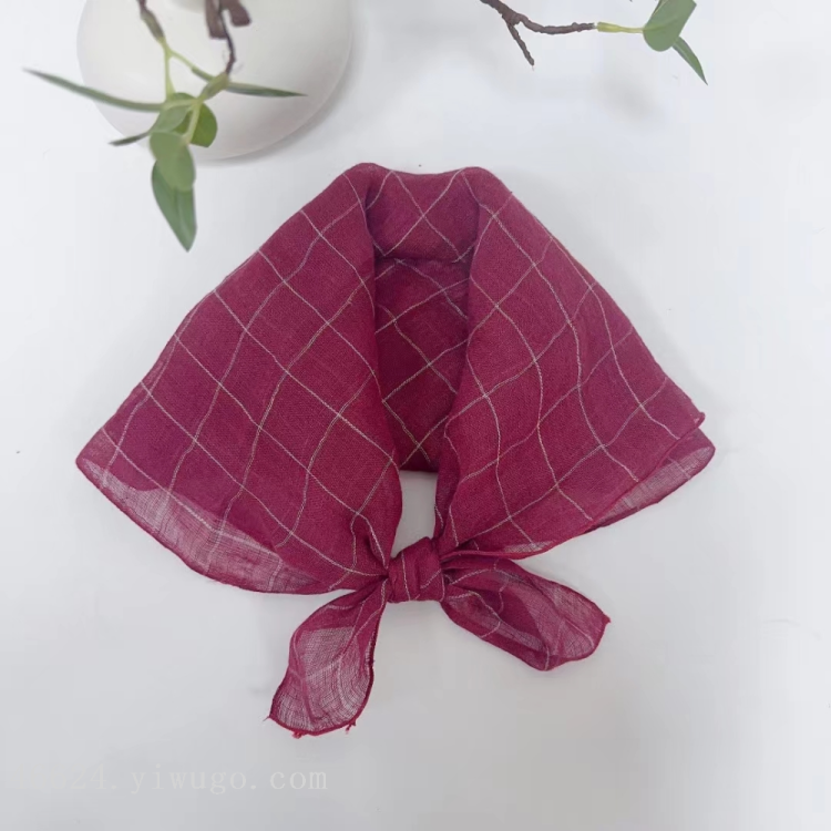 100% linen square towels in stock, cross-border scarf wholesale, e-commerce live streaming supply chain Item Picture