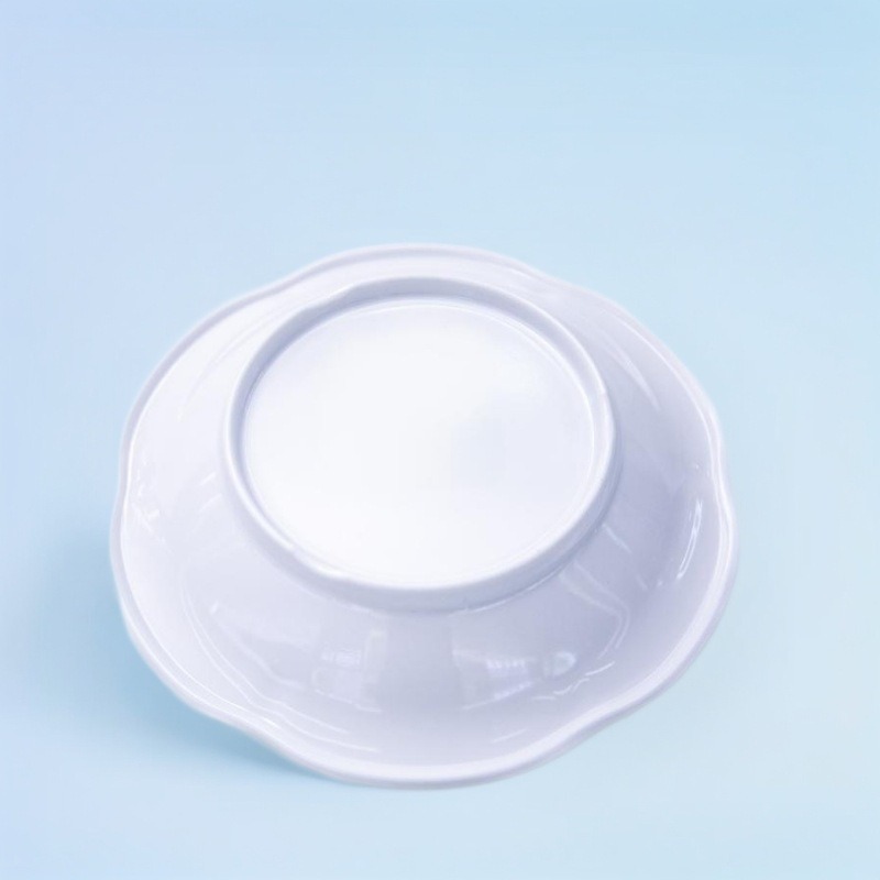 Creative lace imitation porcelain melamine material salad plates, hotel home kitchen plates, breakfast plates, direct supply and wholesale from the manufacturer Specification drawing
