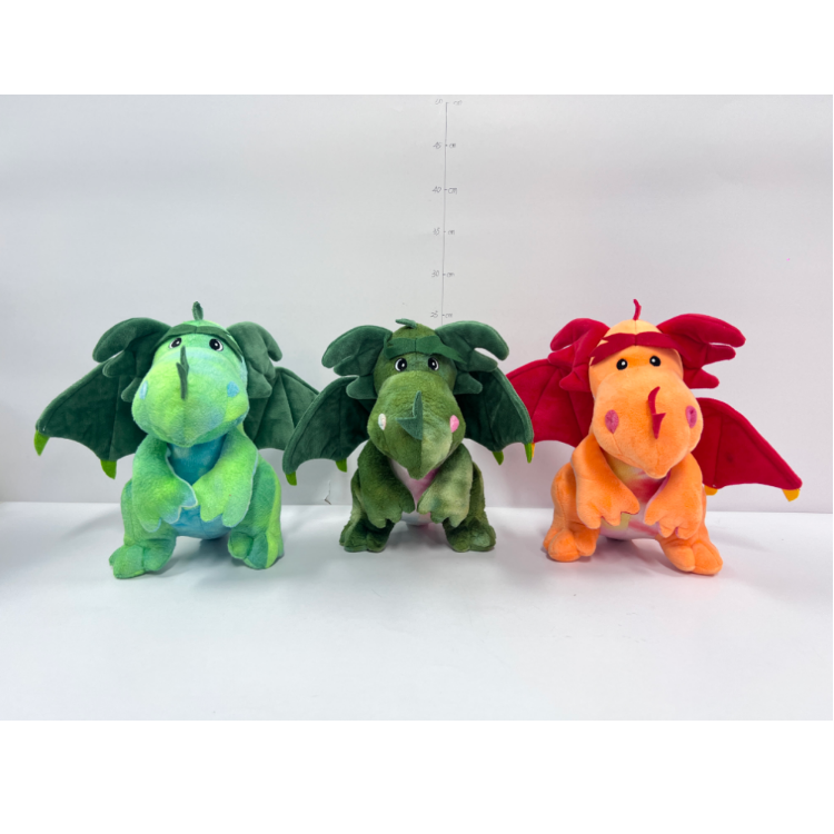 外贸新款爆款喷火龙翼龙飞天恐龙公仔可爱笨笨龙毛绒玩具