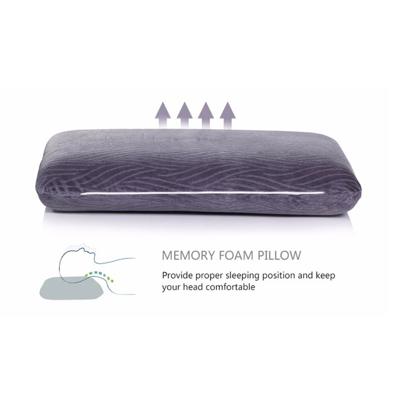 Cross-border exclusive bamboo fiber memory pillow, slow rebound space memory pillow, memory foam neck support pillow, wavy pillow details Picture