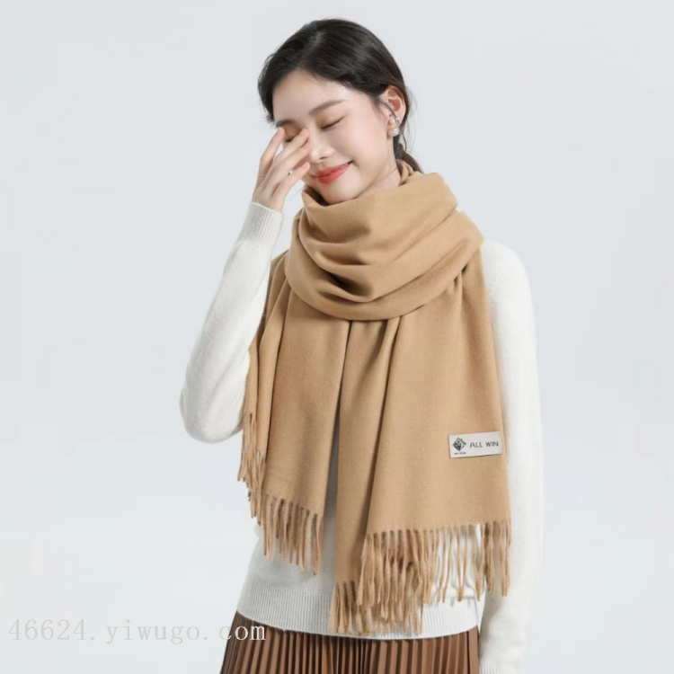 New style cash on delivery cross-border scarf wholesale e-commerce solid color single-color wool plain color scarf