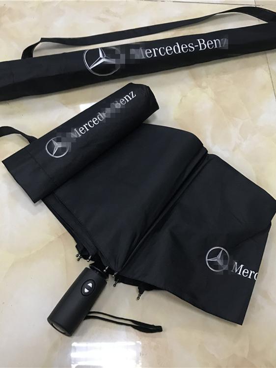 黑色雨伞Mercedes-Benz品牌雨伞天堂伞拐杖伞女户外大雨伞防晒雨伞饰品