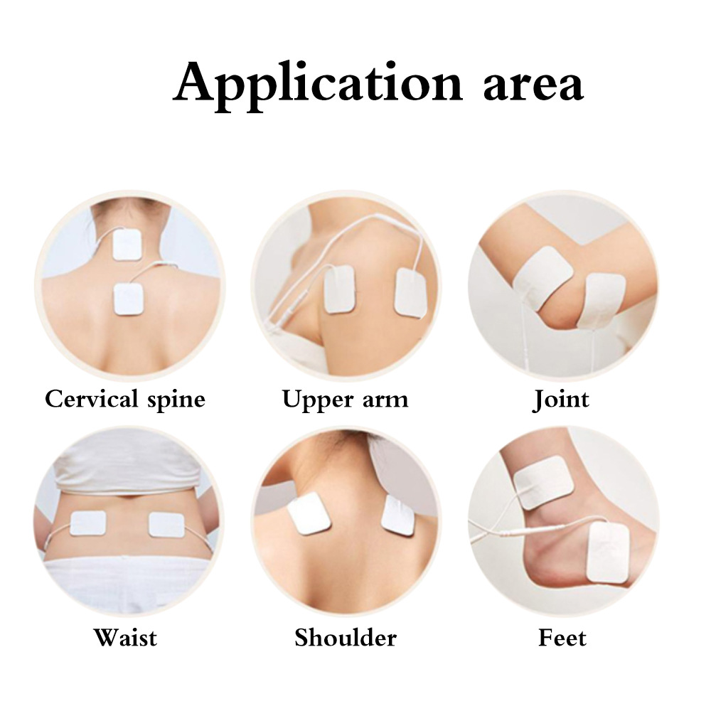 Cross-border exclusive non-woven fabric physiotherapy electrode sheets, multi-specification needle-type self-adhesive electrode sheets, physiotherapy massage electrode patches details Picture
