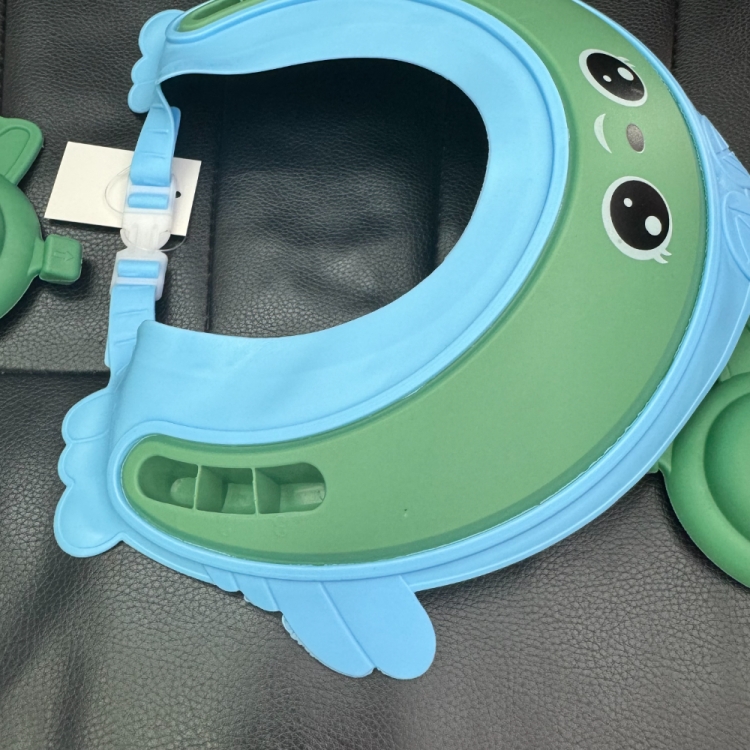 3D stereoscopic ear protection adjustable baby shampoo cap, children's shampoo cap, infant bath cap, soft rubber shower ear protection cap details Picture