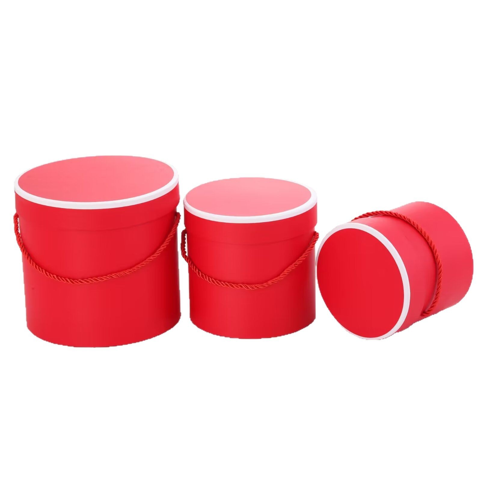 Solid color, simple Ins-style, hand-held round hug bucket, floral and fresh flower packaging gift box in stock wholesale Application Scenario