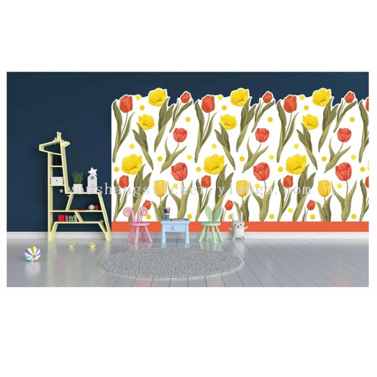 Watercolor cartoon wall stickers for children's rooms, self-adhesive decorative stickers with various patterns that can be removed from the wall