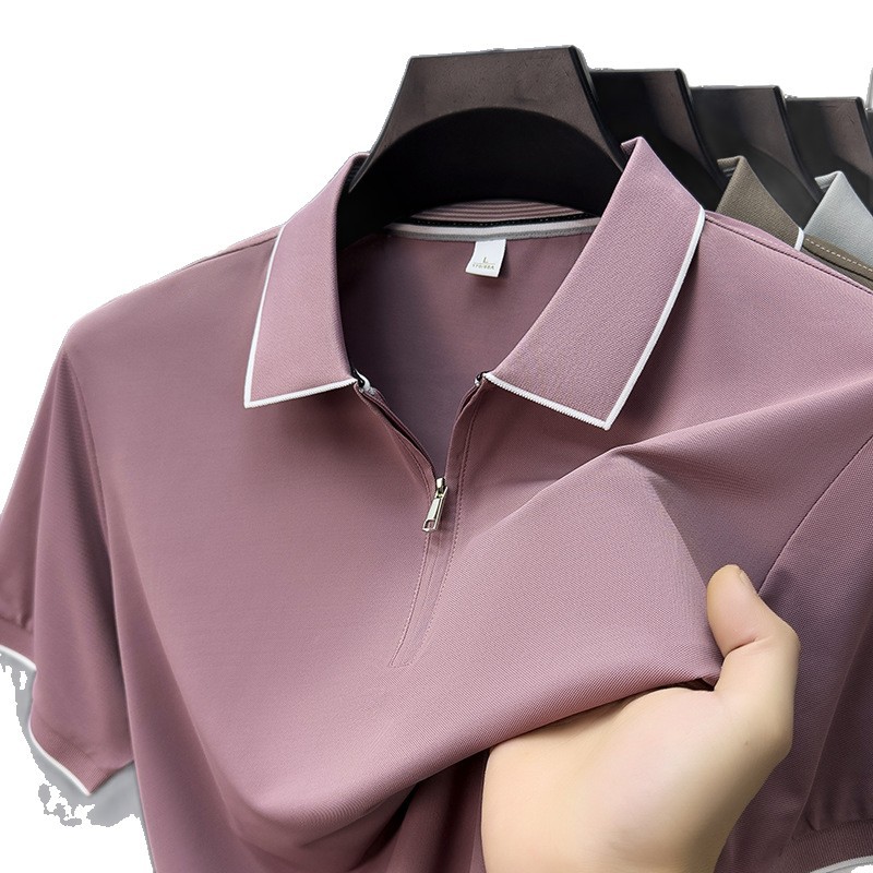 26 Summer Men's polo shirt short-sleeved new ice silk breathable business casual lapel business top for men Application Scenario