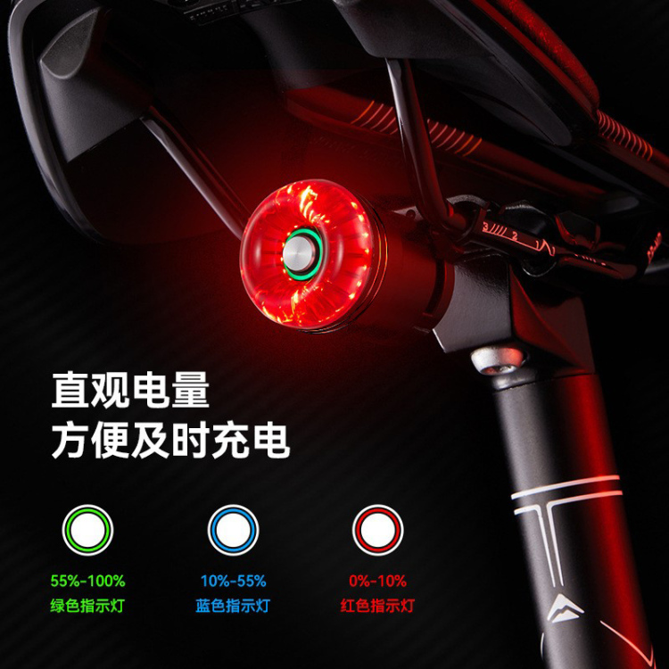 250126 aluminum alloy USB charging bicycle taillights, intelligent sensing brake taillights, and riding equipment warning lights Application Scenario