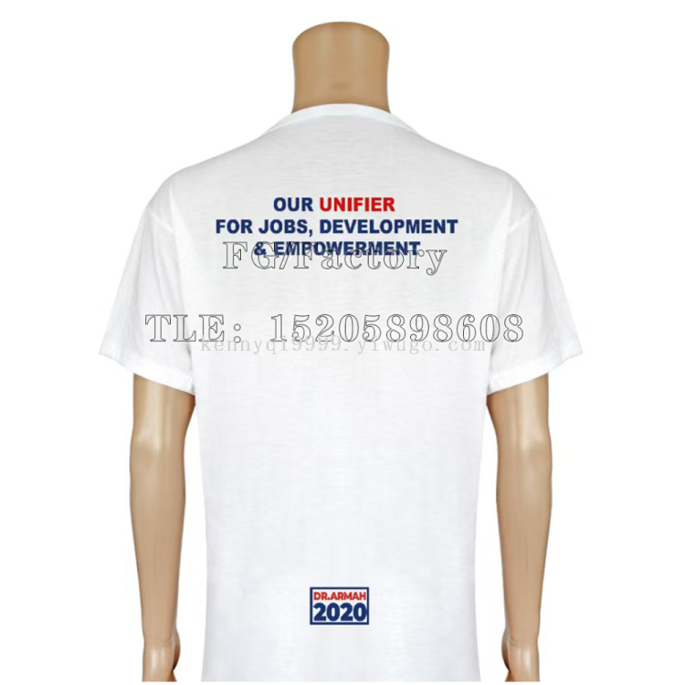 Cross-border presidential election uniform pure polyester T-shirt limited-time flash sale advertising shirt Polo, large order quantity discount Specification drawing