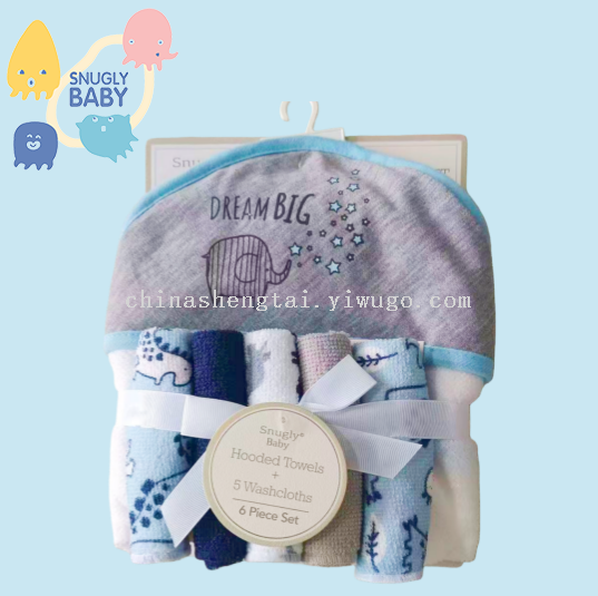 棉麻浴巾/新生儿婴儿浴巾/浴巾宝宝连帽沙滩/棉麻纱布浴巾/桌布白底实物图