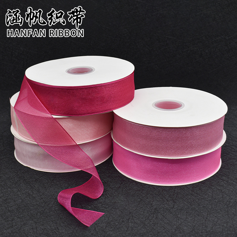 4cm pearl yarn, high-end coarse-edge snow yarn ribbon, organ-gauze flower gift, wedding decoration, encrypted flower net gauze ribbon