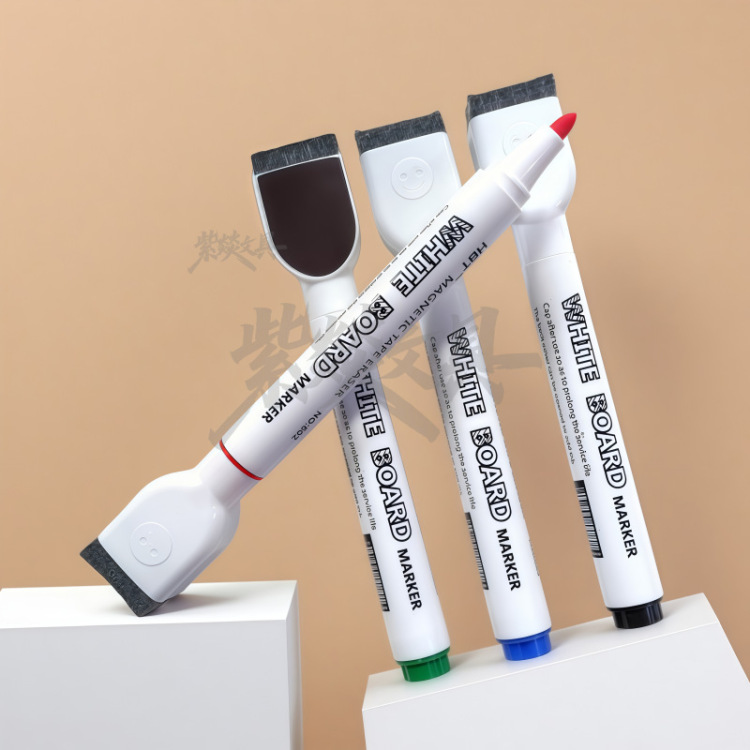 802 whiteboard pen with magnetic brush, colorful creative painting, doodling, easy to write and erase, large capacity, thick whiteboard and blackboard Item Picture