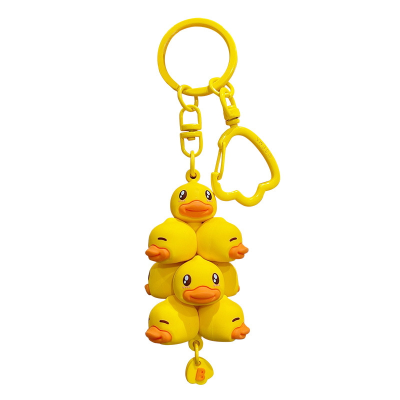 Baimao genuine B.Duck Jenga Keychain, cute female duck cartoon key chain, schoolbag pendant Application Scenario