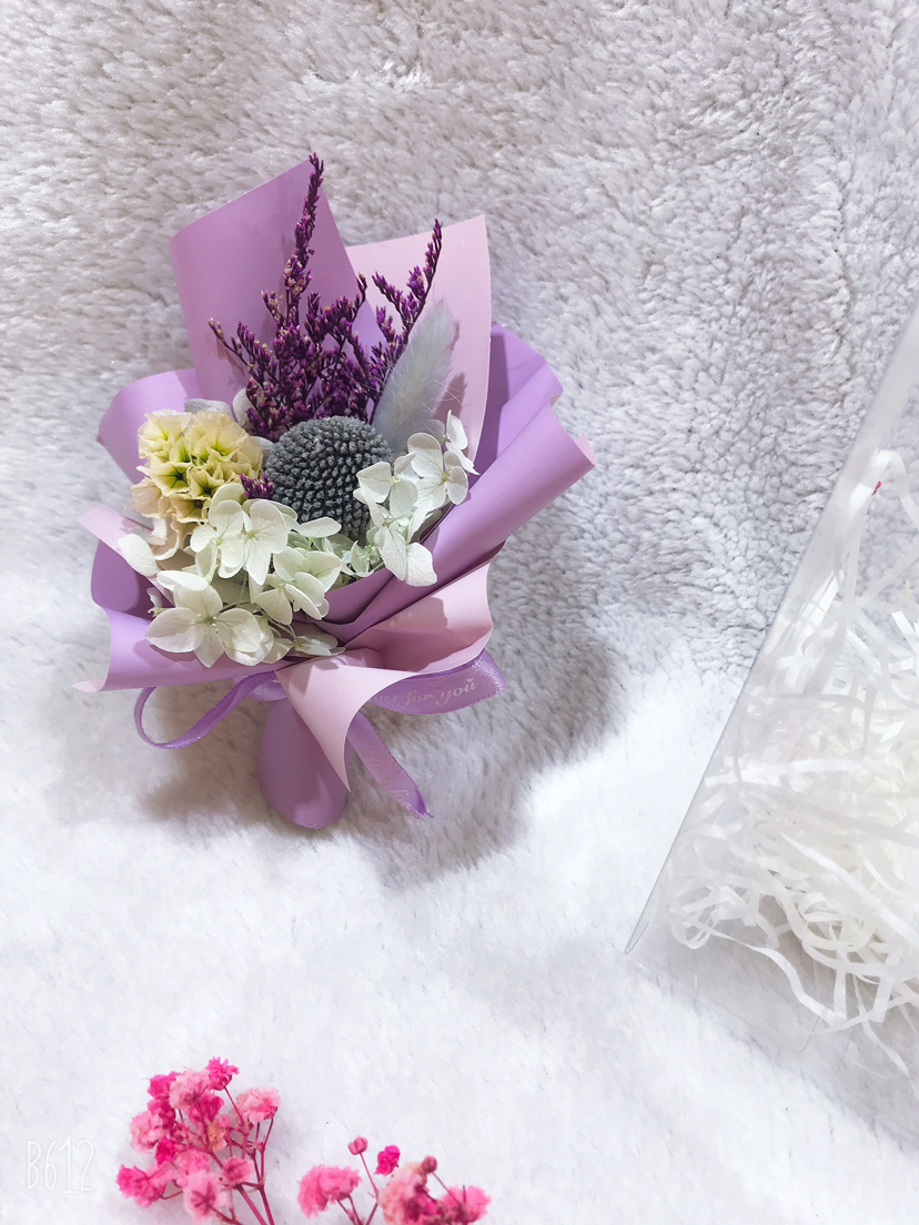 新品ins拍照道具彩色干花水晶草迷你小花束家居装饰活动赠品