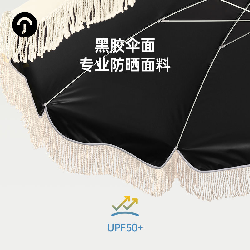 流苏伞户外遮阳伞沙滩花园庭院大雨伞摆摊出摊专用大伞广告太阳伞