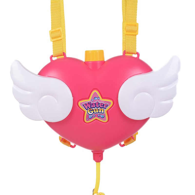 儿童背包水枪玩具 夏日儿童爱心天使翅膀背包水枪沙滩玩具批发细节图
