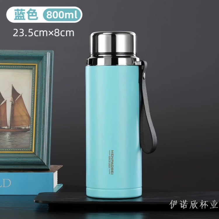 New large-capacity stainless steel insulated cup, high-end office and business cup, outdoor rope lifting sports, high appearance level water cup, insulated cup, water cup, drinking water insulated cup Item Picture