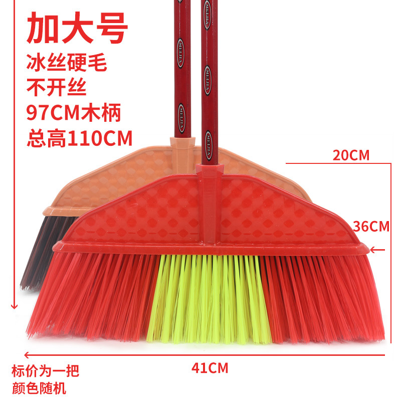 Wholesale and consignment of hard-bristled plastic brooms and soft-bristled rubber water sweeping brooms for household cleaning and sanitation Specification image