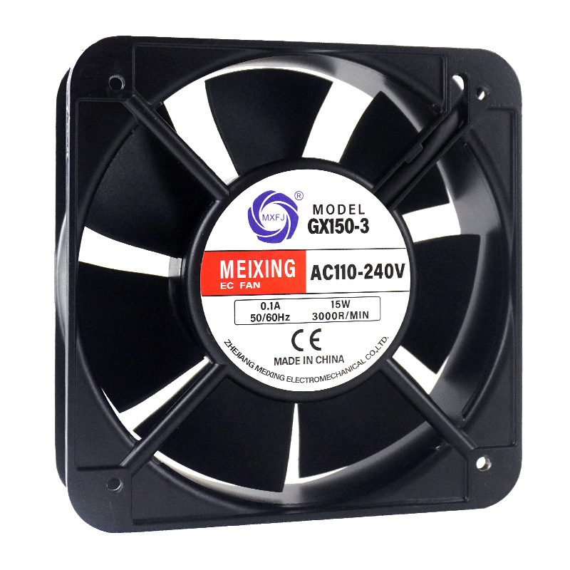 GX150-3EC DC variable frequency 110-240V ball bearing axial flow fan cooling fan details Picture