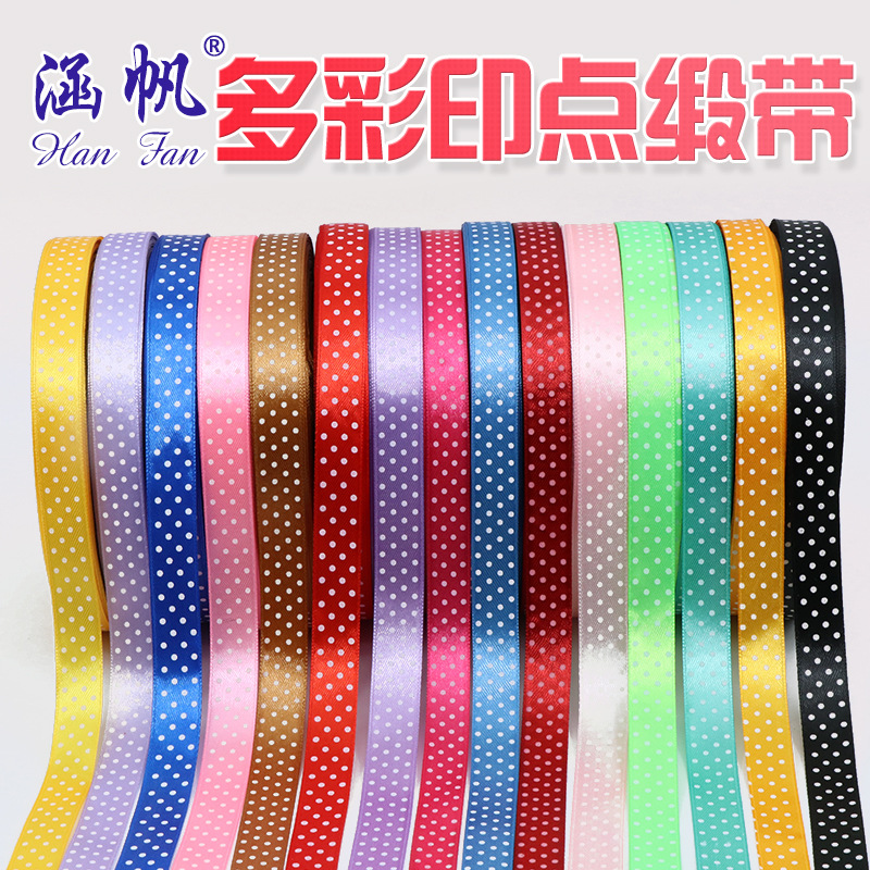 Colorful polka dot ribbon ribbon roll gift box packaging box, souvenir gift packaging box, multi-purpose gift box Specification image