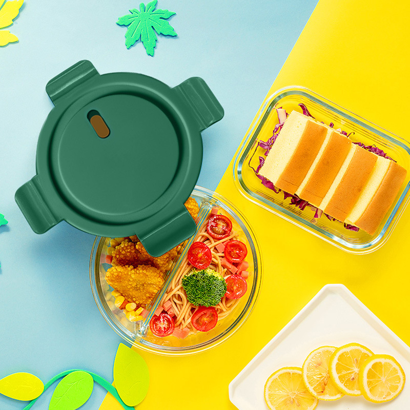 上班族带饭饭盒可微波炉加热专用玻璃保鲜碗学生便当盒餐盒套装女