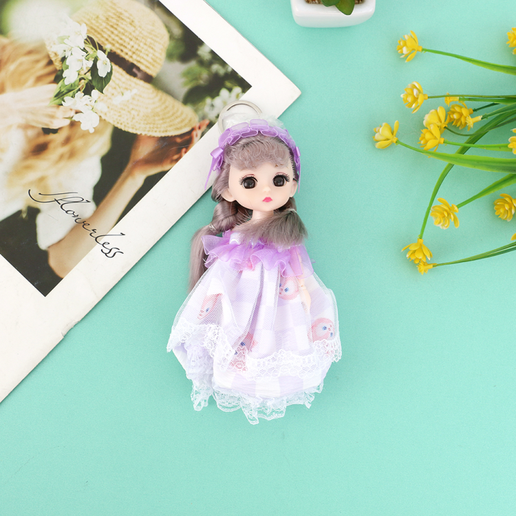 New cross-border Barbie keychain cartoon joint activity little girl key chain figurine Women's bag pendant details Picture