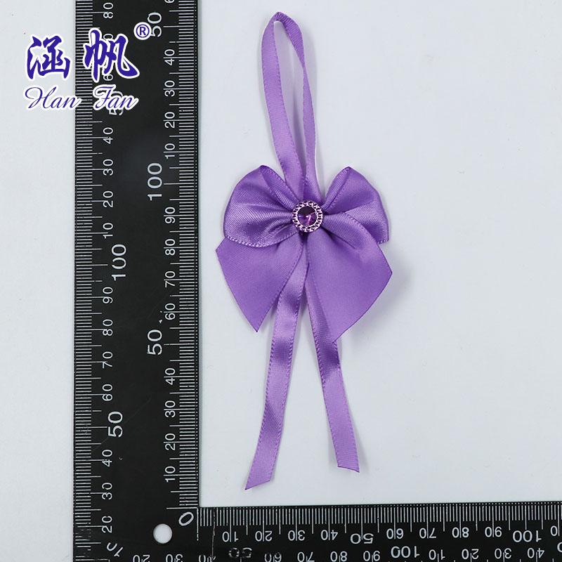 Wholesale of color handcrafted diamond-encrusted bow wedding clothing gift boxes, ribbon hair accessories and decorative accessories in stock Specification image