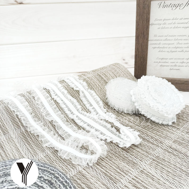 The manufacturer has in stock silver-threaded black fungus lace elastic bands, fish-threaded swimsuits, hair accessories, women's clothing hems, elastic woven bands for breathability Application Scenario