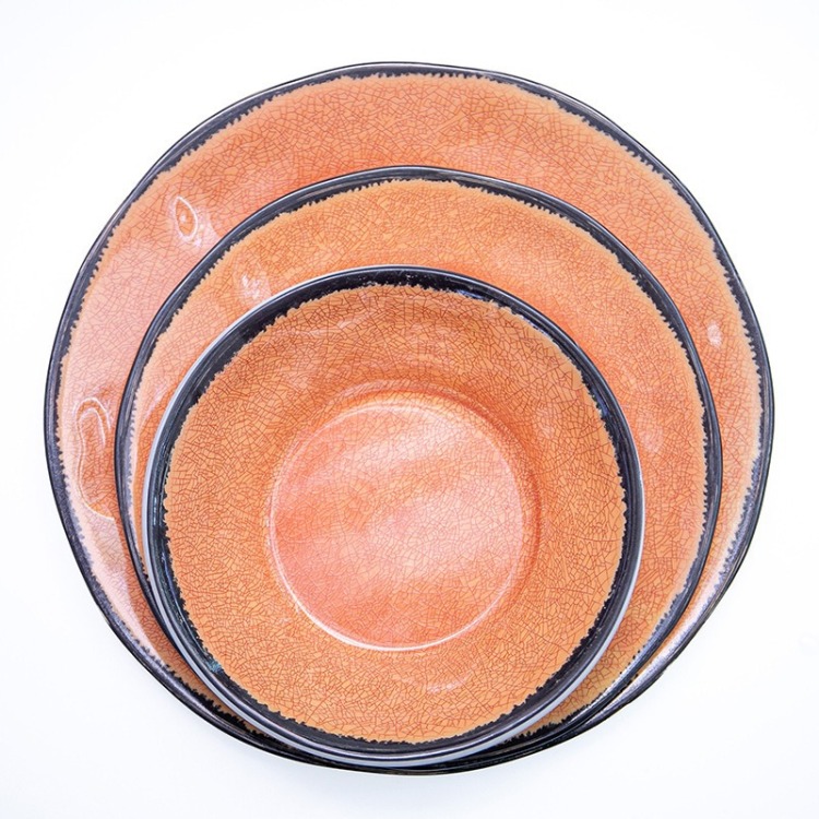 High-end tableware, melamine plates, bowls, cups, dipping sauces, food-grade hot pot and barbecue plates, plastic imitation porcelain Item Picture
