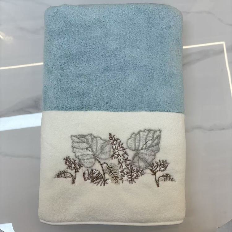٧٠ -١٤٠cm مناشف مياه مطرزة سميكة، مناشف ناعمة، فنادق منزلية Item Picture